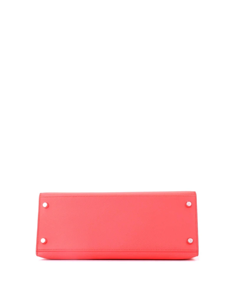 Pre-Owned Hermes Kelly Handbag Epsom with Palladium Hardware