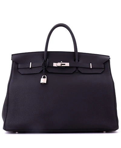 Pre-Owned HERMES Birkin Handbag Togo with Palladium Hardware