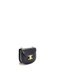 Pre-Owned Celine Triomphe Besace Clea Chain Flap Bag Leather