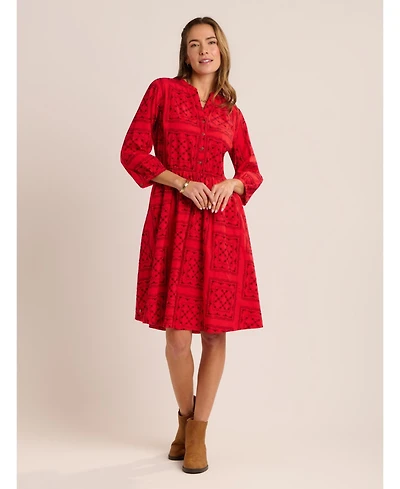 Brakeburn Women's Zora Embroidery Detail Dress