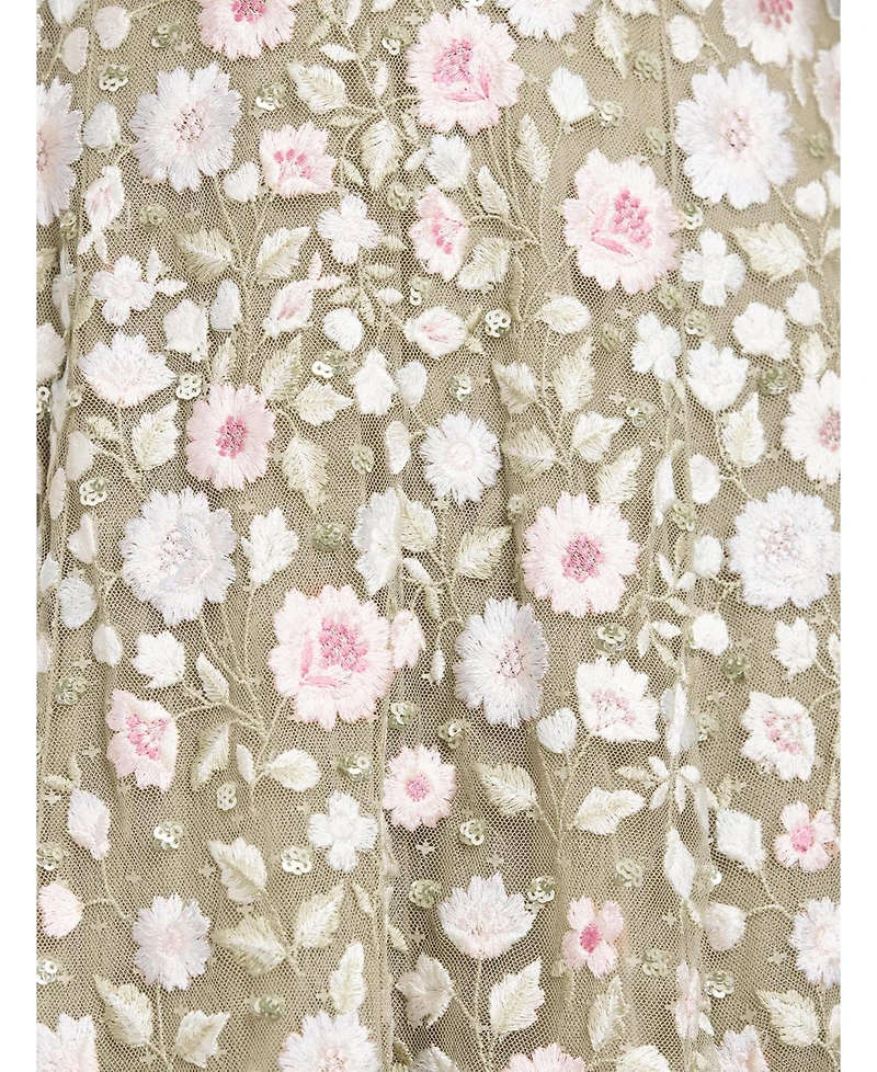 Needle & Thread Women's Ethereal Blooms Cape Sleeve Ankle Gown