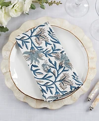 Saro Lifestyle Botanical Cotton Decorative Napkins, Set of 4
