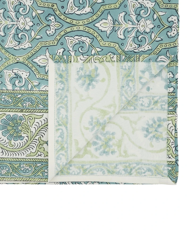 Saro Lifestyle Ornate Medallion Cotton Table Runner, 16" x 72"