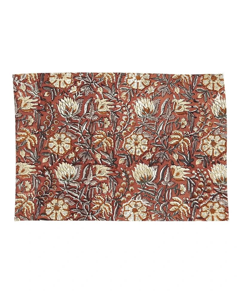 Saro Lifestyle Autumn Botanical Cotton Placemats, Set of 4