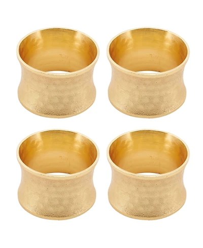 Saro Lifestyle Classic Brass Napkin Rings, Set of 4