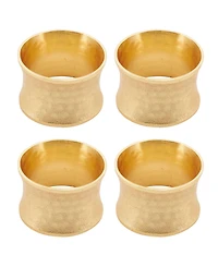 Saro Lifestyle Classic Brass Napkin Rings, Set of 4