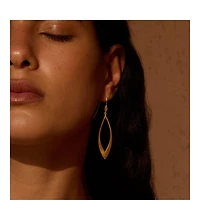 Satya Jewelry Emerging Beauty Gold Lotus Petal Earrings