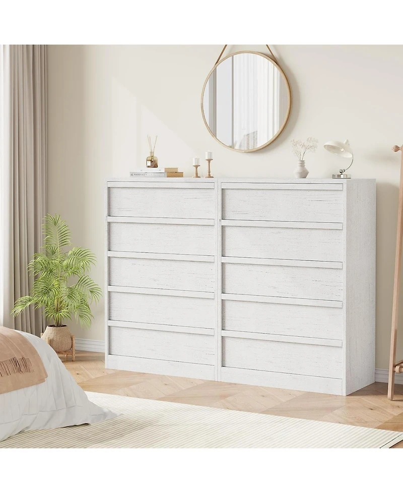 gaomon 5 Drawer Tall Dresser Chest, Modern Storage Organizer for Bedroom Living Room Nursery Entryway