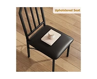 gaomon 5-Piece 4-Person Modern Dining Table Set with Pu Chairs