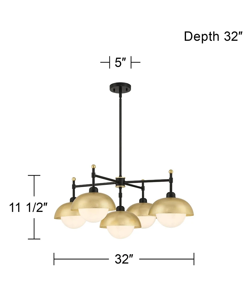 Possini Euro Design Possini Euro Siegel Wide Gold 5-Light Chandelier