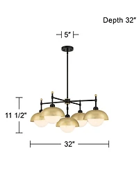 Possini Euro Design Possini Euro Siegel Wide Gold 5-Light Chandelier