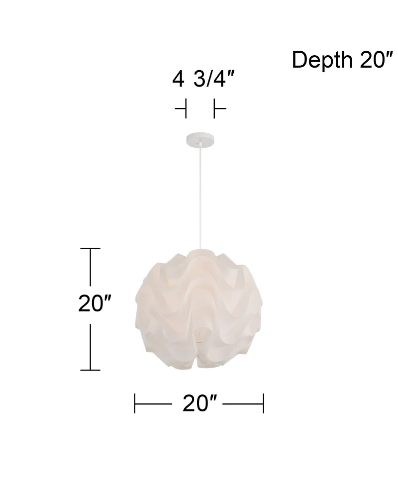 Possini Euro Design Parhelia Wide Cloud Orb Pendant Light