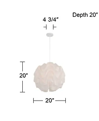 Possini Euro Design Parhelia Wide Cloud Orb Pendant Light