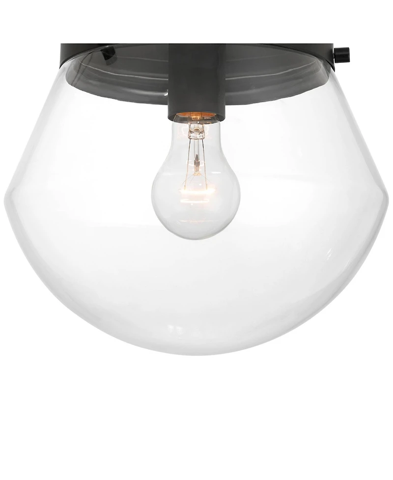 Possini Euro Design Possini Euro Cato Wide Flush Small Schoolhouse Ceiling Light