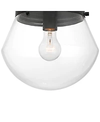Possini Euro Design Possini Euro Cato Wide Flush Small Schoolhouse Ceiling Light