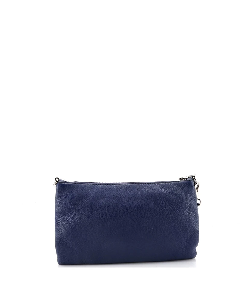 Pre-Owned Prada Mini Flat Zip Crossbody Bag Vitello Daino