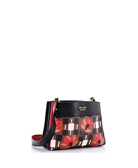 Pre-Owned Prada Small Bibliotheque Shoulder Bag Printed Leather