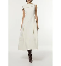 Karen Millen Women's Asymmetric Neck Tailored Dress