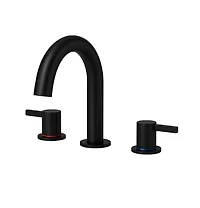 Busdays 8 Inch Widespread Lavatory Faucet 2 Handle 3 Hole 360 Degree Spout Vanity Pop Up Drain