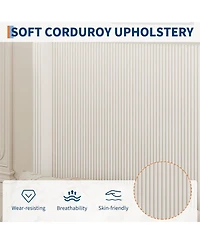 Homfan Upholstered Platform Bed Frame with Storage Drawers