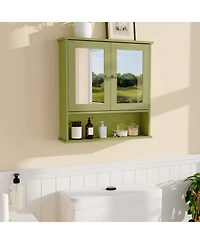 Homfan Space-Saving Wall Mounted Bathroom Medicine Cabinet - Adjustable Shelf, Over Toilet Storage, Organizer, Easy Install, Durable