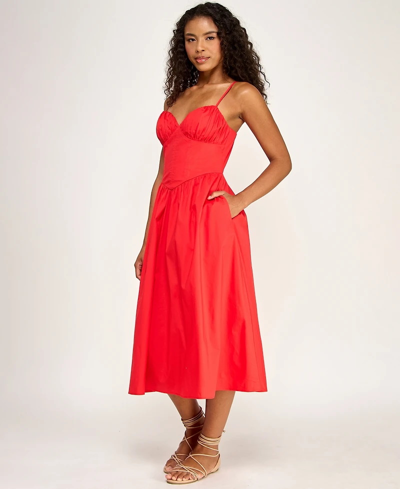 Seni & Cade Juniors' Pleated Midi Dress