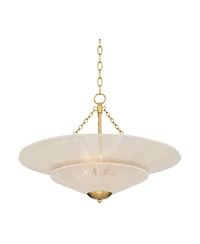 Possini Euro Design Griner Burnished Brass 3-Light Rope Chandelier