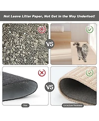 Aronkl Extra Large Thickened Cat Wall Climbing Carpet Scratch Pad with Fixed Nails Furniture Protector