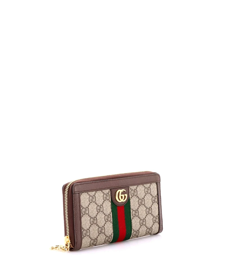 Pre-Owned Gucci Ophidia Zip Around Wallet Gg Coated Canvas