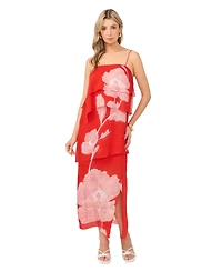 Vince Camuto Women's Sleeveless Square Neck Midi Dress