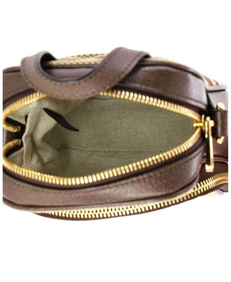 Pre-Owned Gucci Mini Front Pocket Web Crossbody Bag Jumbo Gg Canva