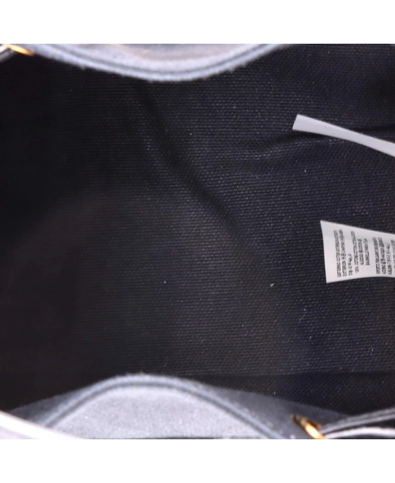 Pre-Owned Versace Small La Medusa Drawstring Bucket Bag Canvas with Leather