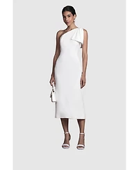 Coast Women's Bow One Shoulder Midi Wedding Dress