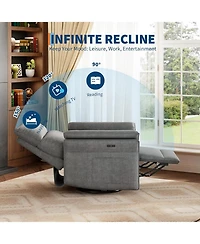 gaomon Power Recliner Glider Chair with Smooth Swivel, Rocking Motion Adjustable Recline and Double Armrests