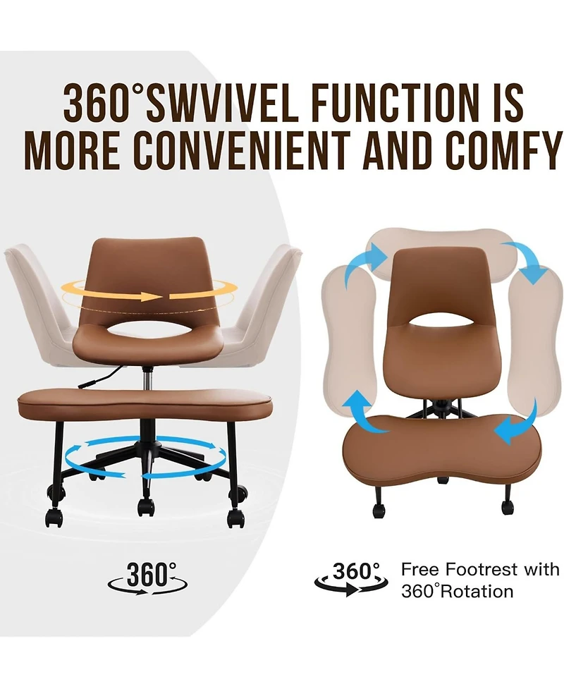 gaomon Ergonomic Cross Legged Office Chair with High Lumbar Support, Adjustable Height Kneeling Desk Chairs for Meditation,Adhd,Yoga