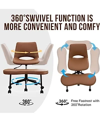 gaomon Ergonomic Cross Legged Office Chair with High Lumbar Support, Adjustable Height Kneeling Desk Chairs for Meditation,Adhd,Yoga