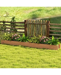 Gouun Pine Wood Window Planter Box with Drainage Holes, Garden Bed