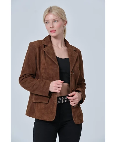 Furniq Uk Women's Suede Jacket