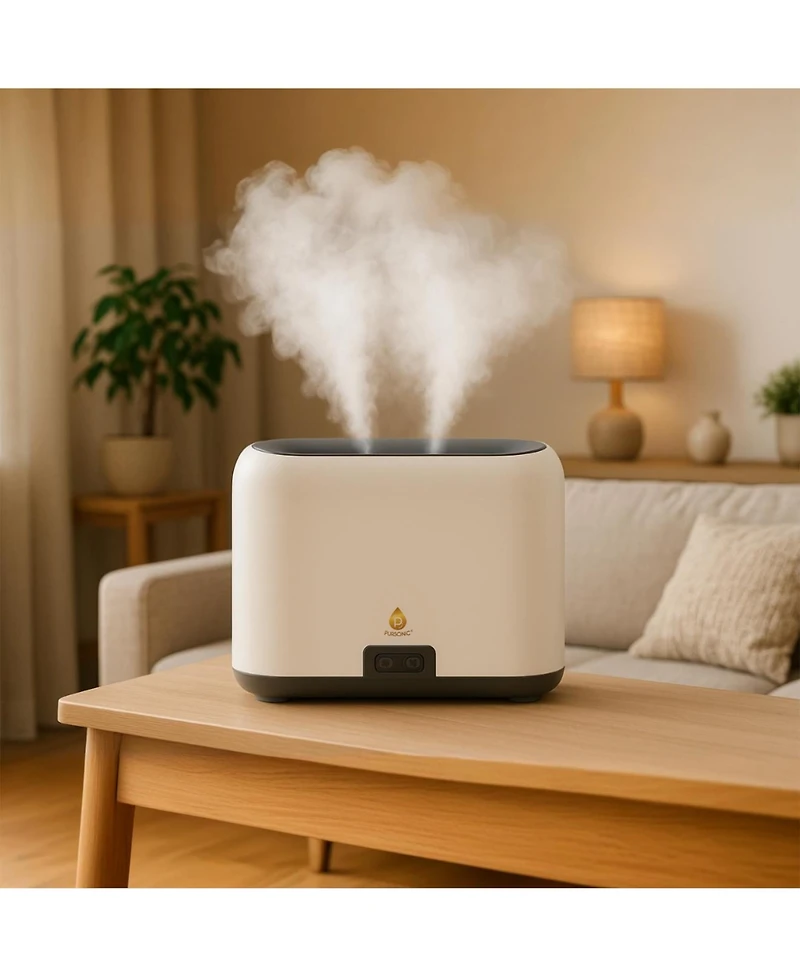 Pursonic FlameGlow Aromatherapy Diffuser, 6-Pack Essential Oils and Portable 360degree(s) Hi-Res Wireless Speaker