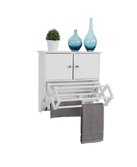Danya B Wall Mount Drying Rack with Cabinet