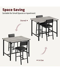 gaomon 3-Piece 2-Person Counter-Height Table Set