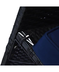 Outsunny 3-Piece Wicker Patio Furniture Sets, Rattan Conversation Sets, Sectional sofa set with Cushioned Lounge Chaise for Garden Poolside or Porch L