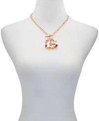 Guess 2-Pc. Gold-Tone Toggle Necklace & Stud Earrings Set