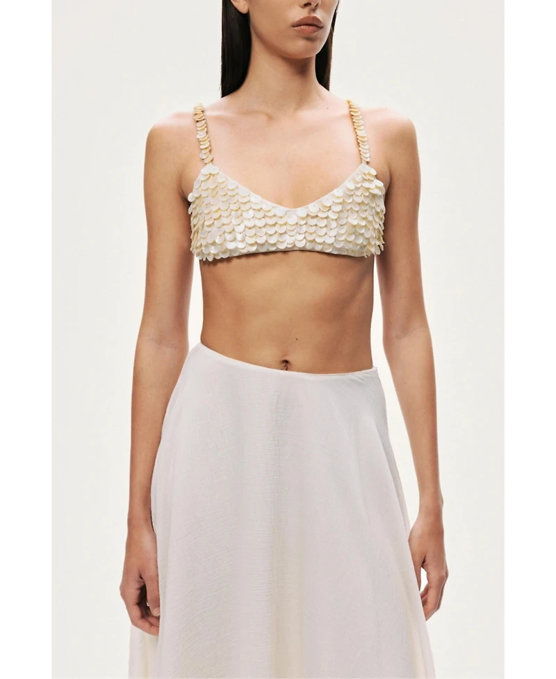 Nocturne Women's Flowy High-Waisted Midi Skirt