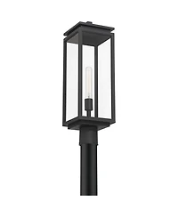 Possini Euro Design Atkins High Modern Outdoor Post Light Fixture Pole Porch Edison Bulb Matte Die Cast Metal