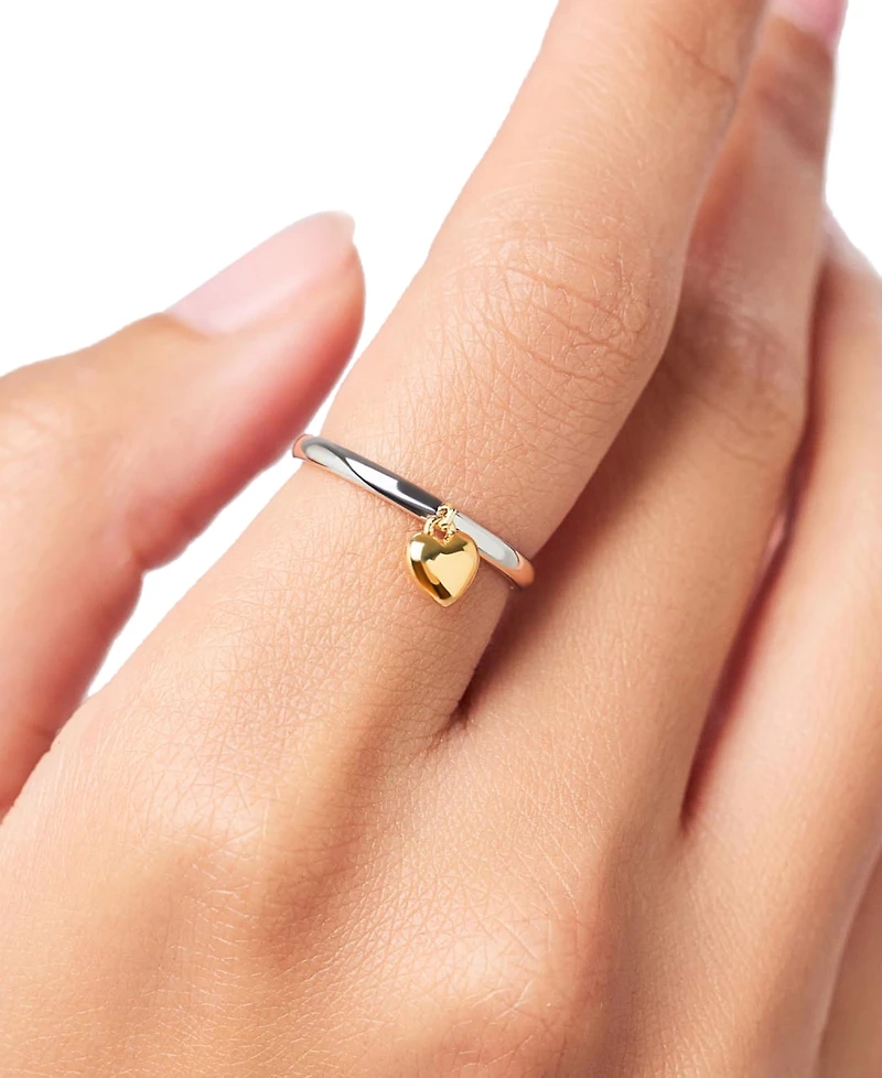 Ana Luisa Leia Two-Tone Heart Ring
