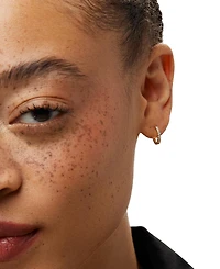 Ana Luisa Pave Huggie Hoops Earrings