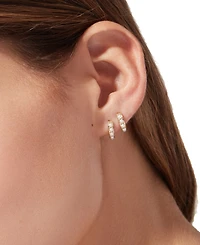 Ana Luisa Ashley Mother of Pearl Gold-Plated Huggie Hoops Earrings