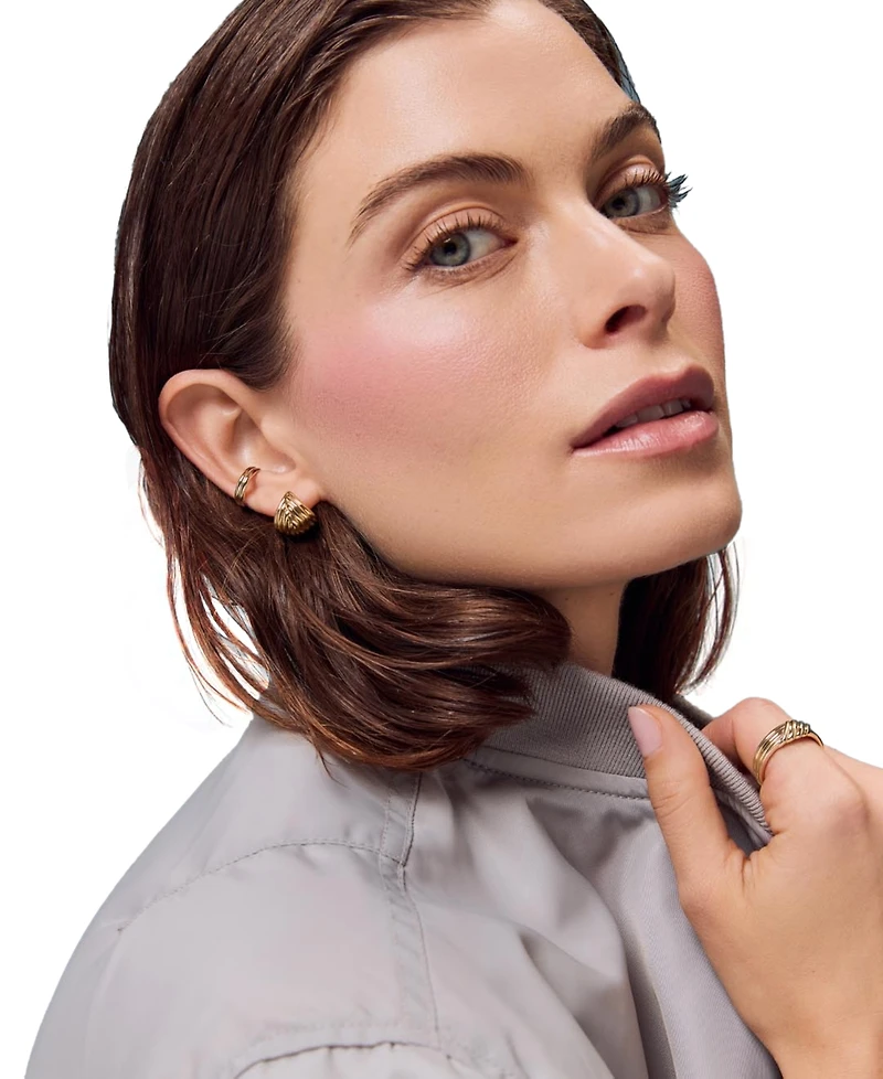 Ana Luisa Haven Gold-Plated Huggie Earrings