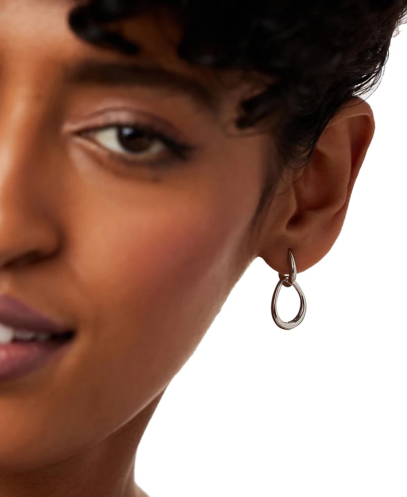 Ana Luisa Sage Rhodium-Plated Drop Earrings